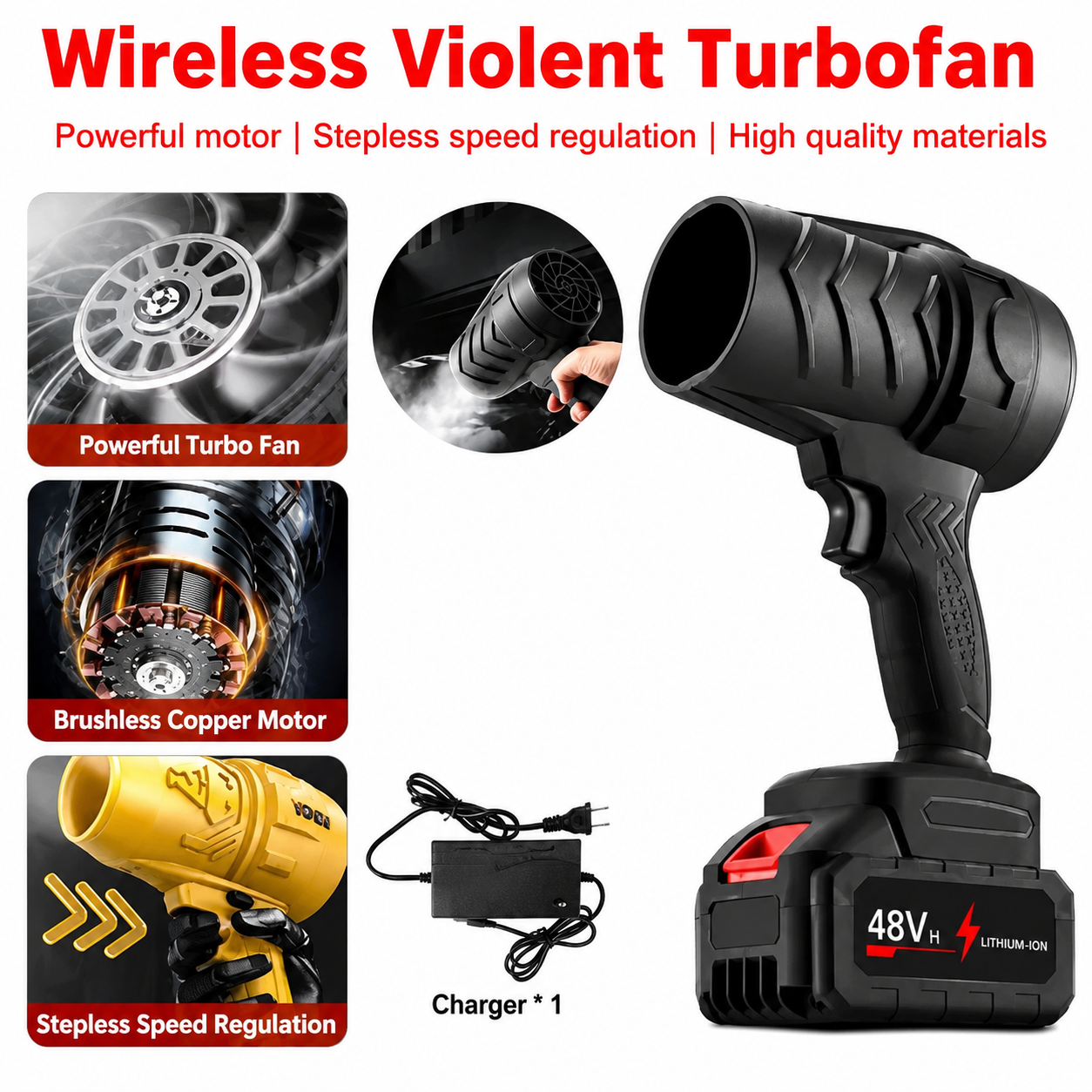 Turbo jet Air Blower! Handheld Electric Portable Air Blower