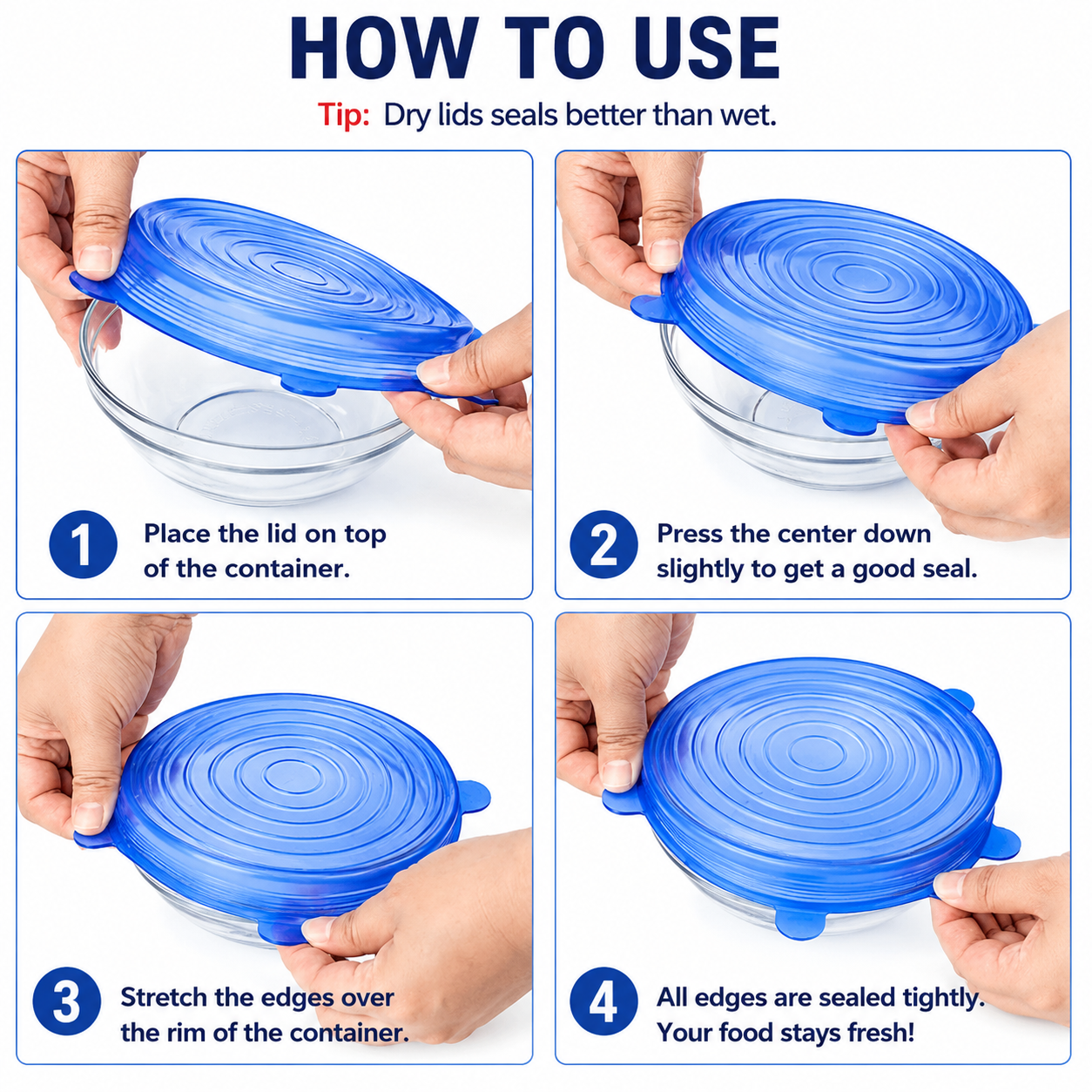 Silicone Stretch Lids – Reusable Freshness Covers for Every Kitchen