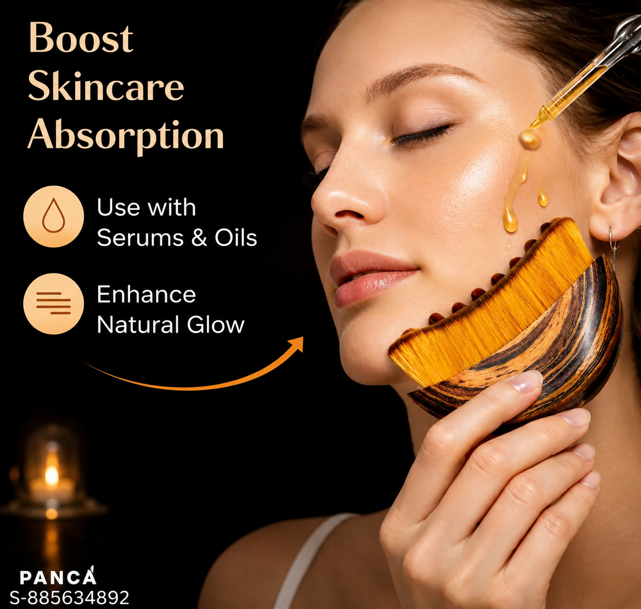 Facial Dry Brush - Lymphatic Contour Face Brush