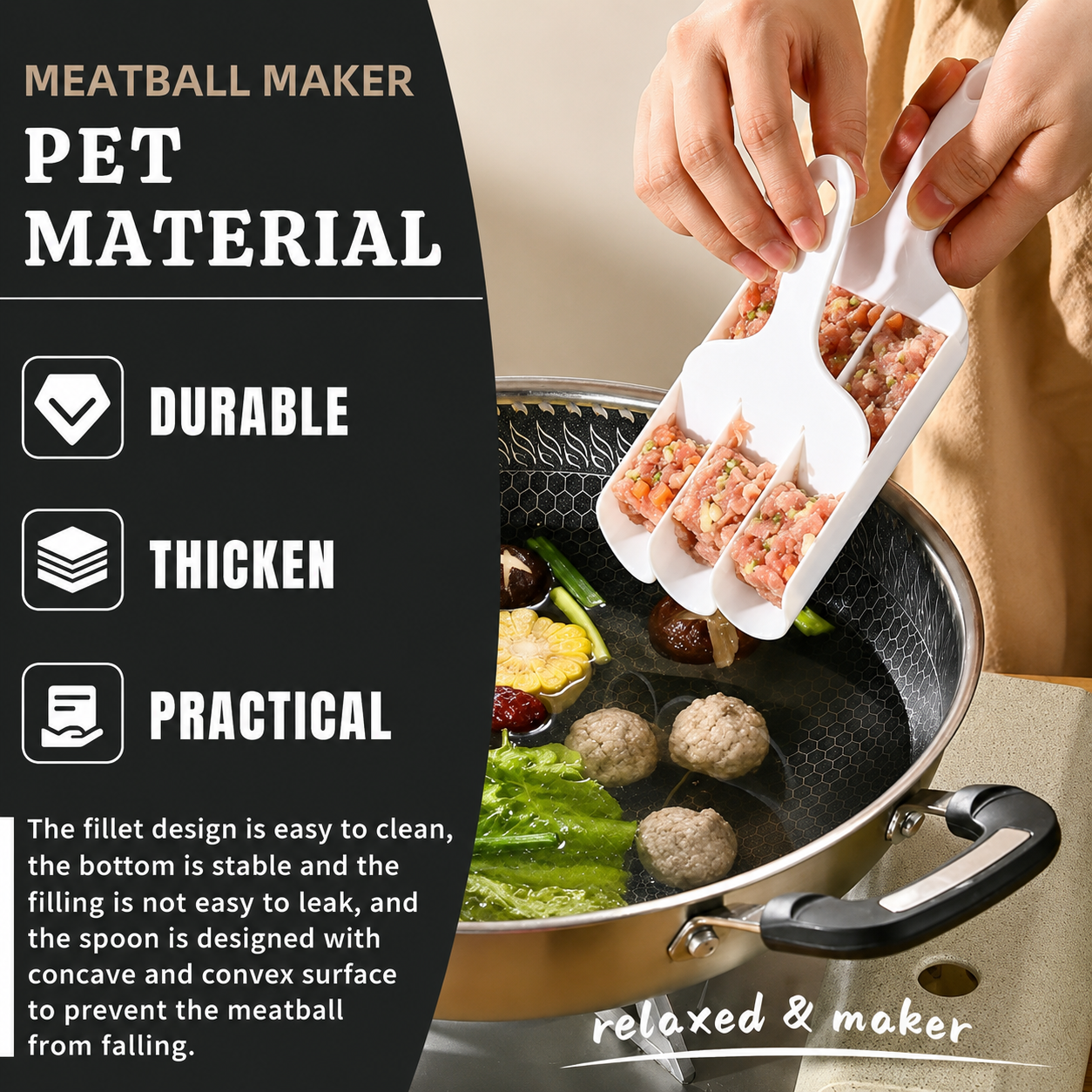 Meatball Maker Tool - Creative Meatball Scoop Multi-Function