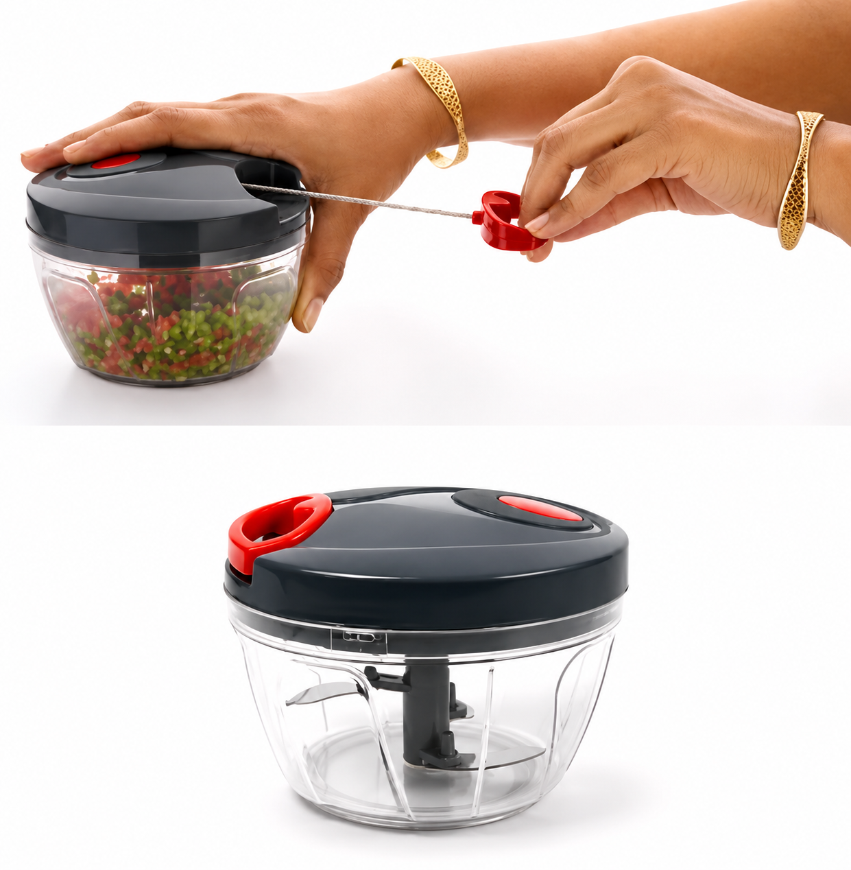 Kitchen Dori Chopper 500ml |Handy Vegetable and Fruit Chopper